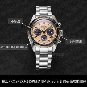 精工SPEEDTIMER Solar计时码表三文鱼面价格多少？