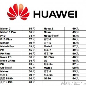 华为电池型号通用对照表（华为电池更换多少钱）