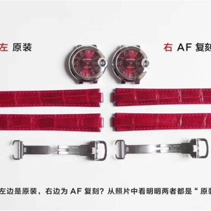 AF厂卡地亚蓝气球中国红33mm-AF蓝气球女表真假对比测评