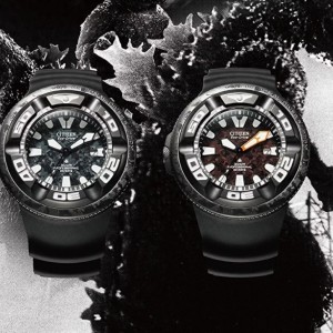 西铁城推出两款 Eco-DriveDiverProfessionalDiver 300m哥斯拉合作腕表