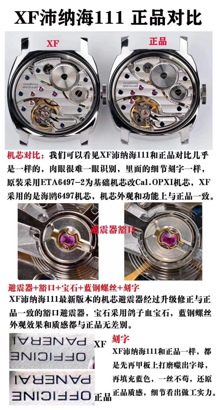 XF厂沛纳海LUMINOR系列PAM111对比N厂，哪个更值得入手？-第10张图片