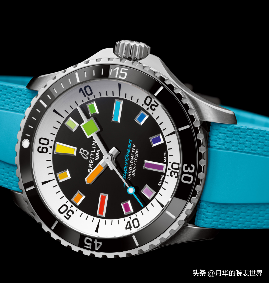 百年灵Superocean Automatic 彩虹表盘手表发售-第2张图片