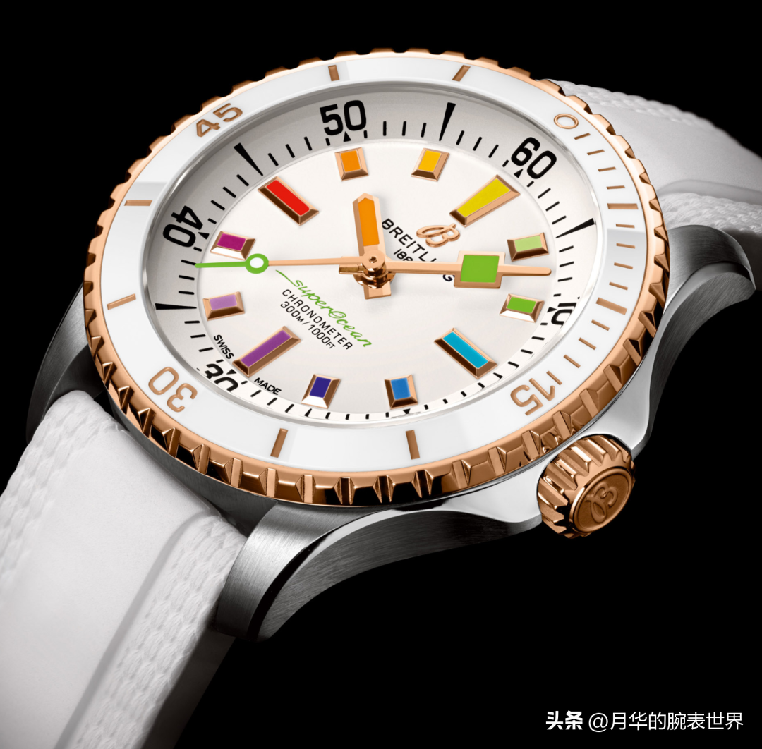 百年灵Superocean Automatic 彩虹表盘手表发售-第4张图片