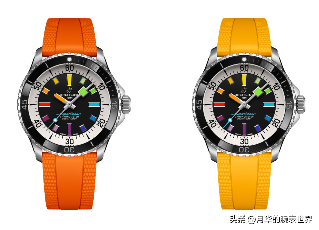 百年灵Superocean Automatic 彩虹表盘手表发售-第6张图片